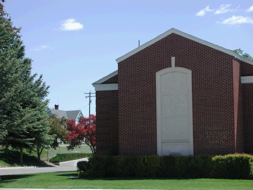 I thought it was kind of fun that I could see my Grandparents' house between the tree and the church.