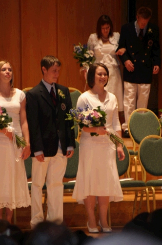 Tess on stage at Abravanel Hall