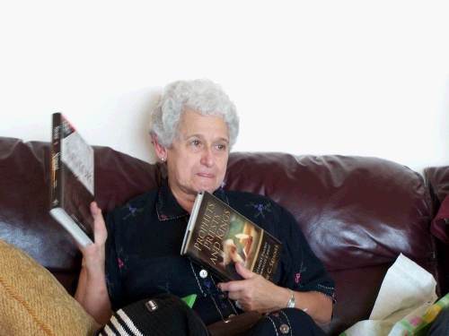 We gave Alan's mom a couple of church books -- of course she doesn't have room in her house for them, but she loves them just the same.