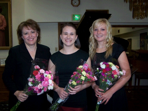 Karen Tuft (the teacher), Tess and Jena Schmidt who also perfomed.  It was a great night.