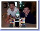 Elliot and Clark showing off their fabulous Lego castle.