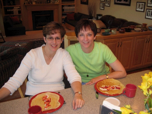 Two mothers happily anticipating talking with their missionaries!