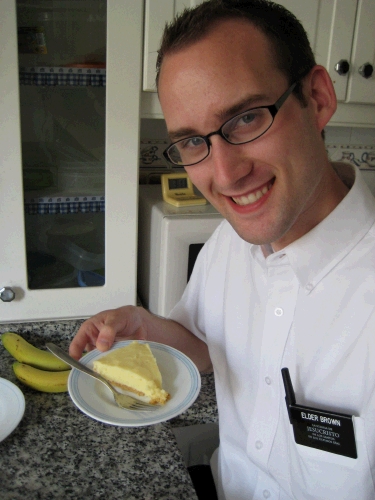 I made the cheesecake Nichole sent me for Easter.  I was so proud I took photos.