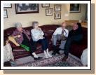 Later that afternoon we had surprise visitors come to the door.  Wally's 1st cousin Lois Turner, her husband Elmo, and her two daughters, Jill and Jean Turner.  It was so fun to have them stop by while they were in the neighborhood.  We had a fun time listening to them reminisce.