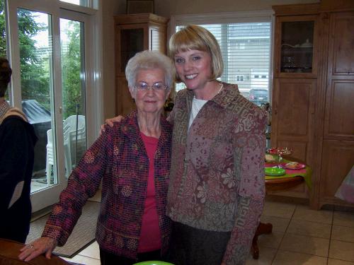 My sister Megan with Grandma Claudia Steed.