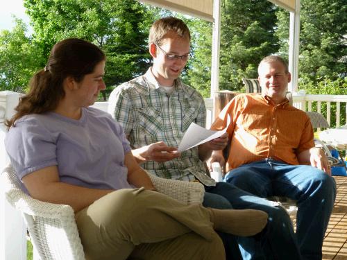 Loren getting a coupon from Clark offering to fix them a pasta dinner!