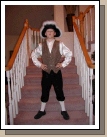 Elliot decided to be a colonial govenor for the fifth grade Colonial Days.