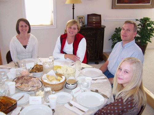 L-R: Tess, Melanie & Rick Hulme, Adelheid Hulme