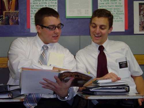 Elder Goodrich and Elder Jacobs -- roommates also headed to Madrid, Spain.