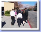 The family heading into the MTC.