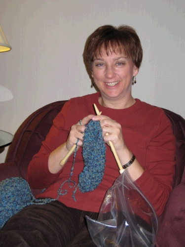 Of course there was a little down time where I could get a little knitting in....