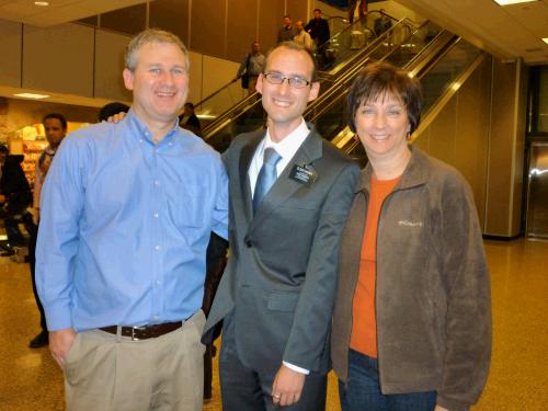 Happy parents to have their son home.