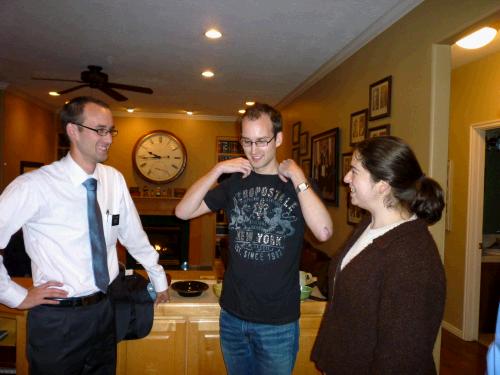 Phillip and Loren together finally after 3 years and 9 months.  "Oh, and by the way, this is my wife Anne," says Loren casually.  Actually Phillip did already know Anne from before the mission.