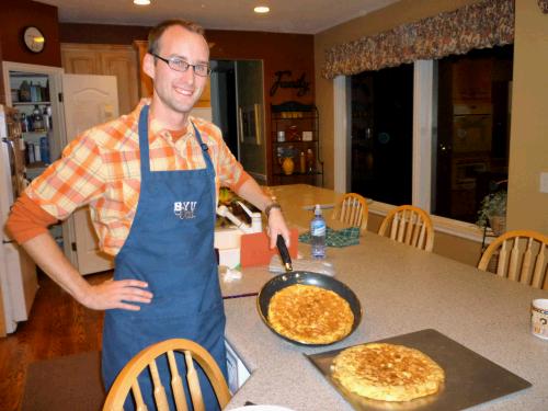 Phillip made us Spanish Toritillas for dinner as part of his Family Home Evening.