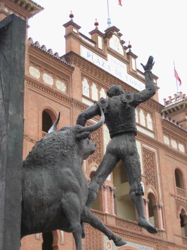 The Plaza de Toros (bullring) at Ventas, in Madrid. It's one of the more famous and significant ones in the world. (Not the biggest though--that one is in Mexico.) I love the Islamic influence in the architecture. 