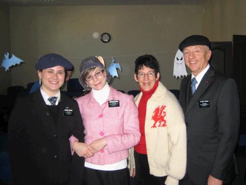 "The Neimans" and The Neimans.  We dressed up for Halloween as the new senior couple from the United States.