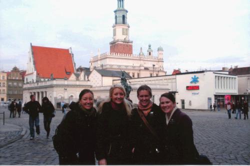 Out on the Rynek in Poznan after doing a whiteboard.