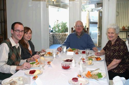 Phillip, his girlfriend Nichole, Grandma and Grandpa make up the other end of the table.