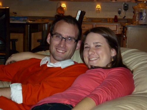 Phillip and Madeleine resting after the "big dinner."