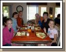 L to R: Julia, Elasha and Matt Morgan, Alan and Michelene and Karen Crapo.