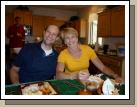 The cooks and owners of the Crapo Bed and Breakfast -- Jared and Melinda.