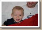 Daniel playing under the blanket with Phillip.  You can tell that Daniel was the star of this Thanksgiving photo shoot!  He's just so darn cute!