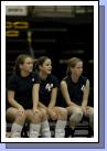 Tess, Jennie, and Hana cheer on the Varsity team.