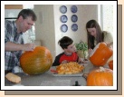 The annual pumpkin carving party.