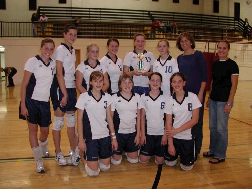 Madeleine's 8th grade Waterford Volleyball team.  They took second place in Regionals - but just barely...it was soooooo clooooose!  
Madeleine is number 6 on her knees in the front row.