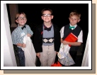 Clark at the door with his other "nerdy" friends, Nicholas and Grant.