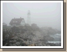 Okay -- this is how foggy it really was.  We could barely see the lighthouse!  I guess that proves how necessary lighthouses are.