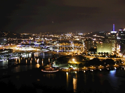 A nighttime view -- a little out of focus since I don't travel with a tripod!