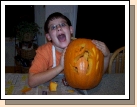 Which one is scarier -- Clark or his pumpkin?