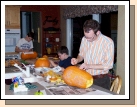 Carving pumpkins...a favorite Family Home Evening activity.