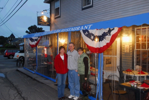 Ready for dinner at Mabel's -- a favorite Kennebunkport resturaunt known to have served the senior Bushes and Rachel Ray.