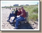 A picnic on Old Orchard Beach, Maine -- it was a bit breezy, but gorgeous!