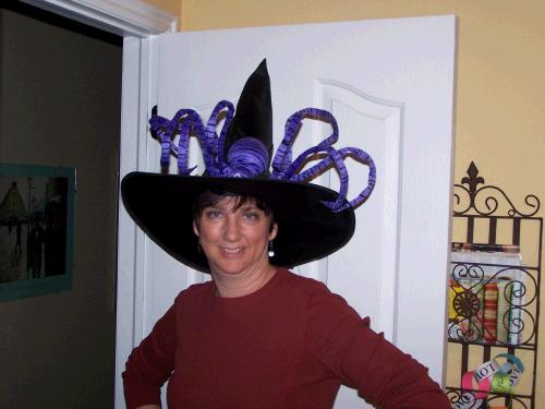 How do you like my new 50% off Halloween purchase?  All the trick-or-treaters really liked it!  It reminds me of the horrible awful spider in the Harry Potter movie....argh.