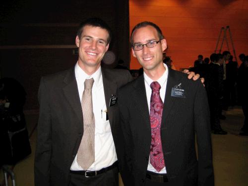 Transfer meeting, sending Elder Read off south to Portellano. The snazzy tie is from Nichole -- a bold tie to help me be bold in contacting was the idea.