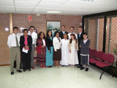 Elizabeth's baptism with some ward members. Hermano Fernando Caldern, our ward mission leader, is on the far left. He helped us out so much.
