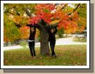 Obviously seeing the museum in the fall also has the added benefit of gorgeous fall foliage.  These cute girls are my friend Melora's daughters, Miranda and Jennica.  We spent a fun day with them.