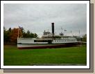 This restored 220-foot steamboat Ticonderoga is a National Historic Landmark and the last walking beam side-wheel passenger steamer in existence. Built in Shelburne in 1906, it operated as a day boat on Lake Champlain serving ports along the New York and Vermont shores until 1953. In 1955, the Ticonderoga was moved two miles overland from the lake to Shelburne Museum in a remarkable engineering effort that stands as one of the great feats of maritime preservation.