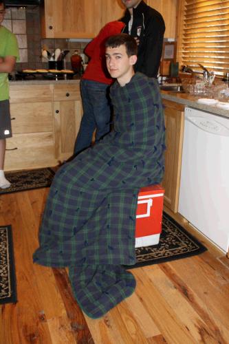 Elliot waiting for breakfast in the middle of the kitchen...maybe he could get up and help?