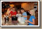 Every meal was a buffet meal -- put on by a different family.  Saturday night was our night...baked potato bar.