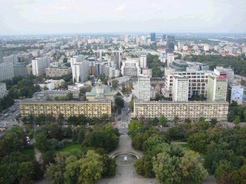 Warsaw from 30 stories up.