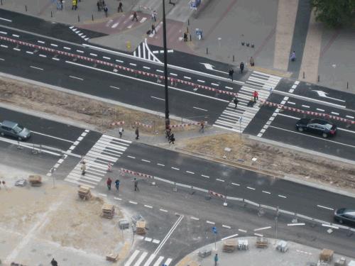 Cool piano keyboard crosswalks.