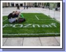 Cool advertisement for the new football stadium in Poznan -- all three of us have served in Poznan, so we had to take a picture.