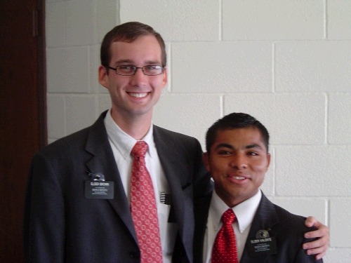 Meeting up again with Elder Valente at Zone Conference in Corpus.