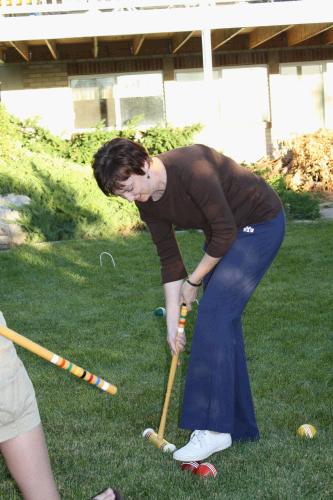 Me attempting the roquet/croquet trick...